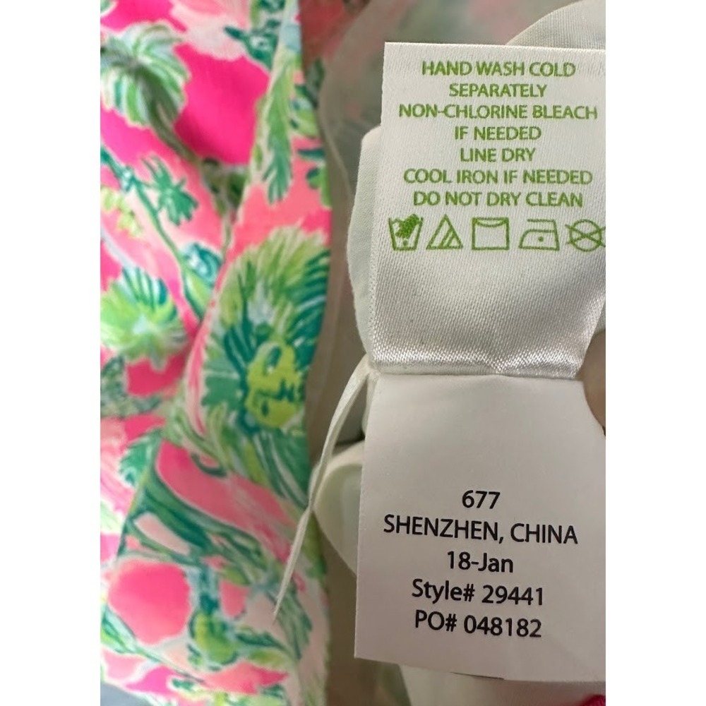 Lilly Pulitzer Dress Women 4 Pink Gabby Raz Berry Catty Shack Lace Resort Preppy - Picture 10 of 14